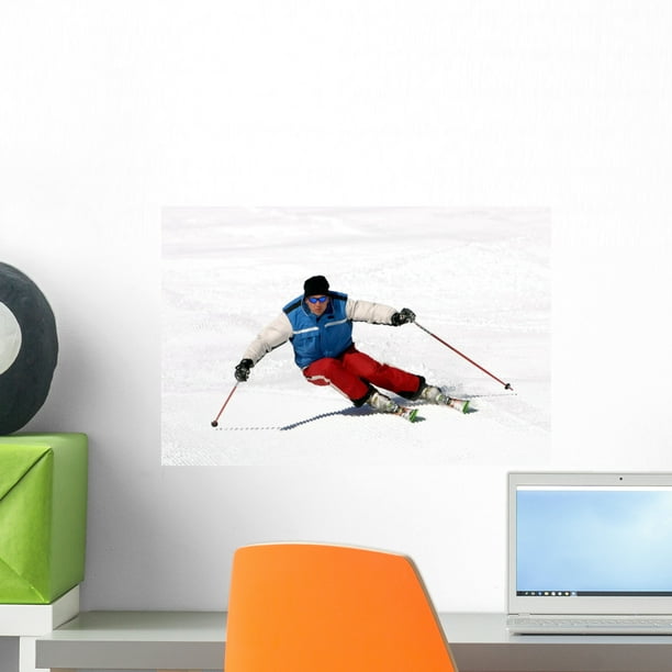 Extreme Sports Skiing 3D Window View Decal WALL STICKER Decor Art Mural Skii